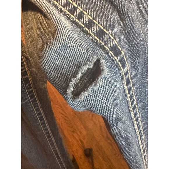 Used Wrangler Booty Up Ladies American Royal Low Rise Dark Stonewash 10MWZAR - Picture 5 of 10